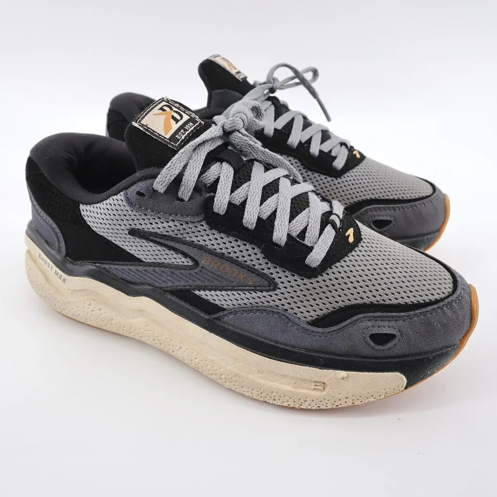 Brooks Ghost Max 1204331B091 Running Shoes Grey Black Women Size 8.5